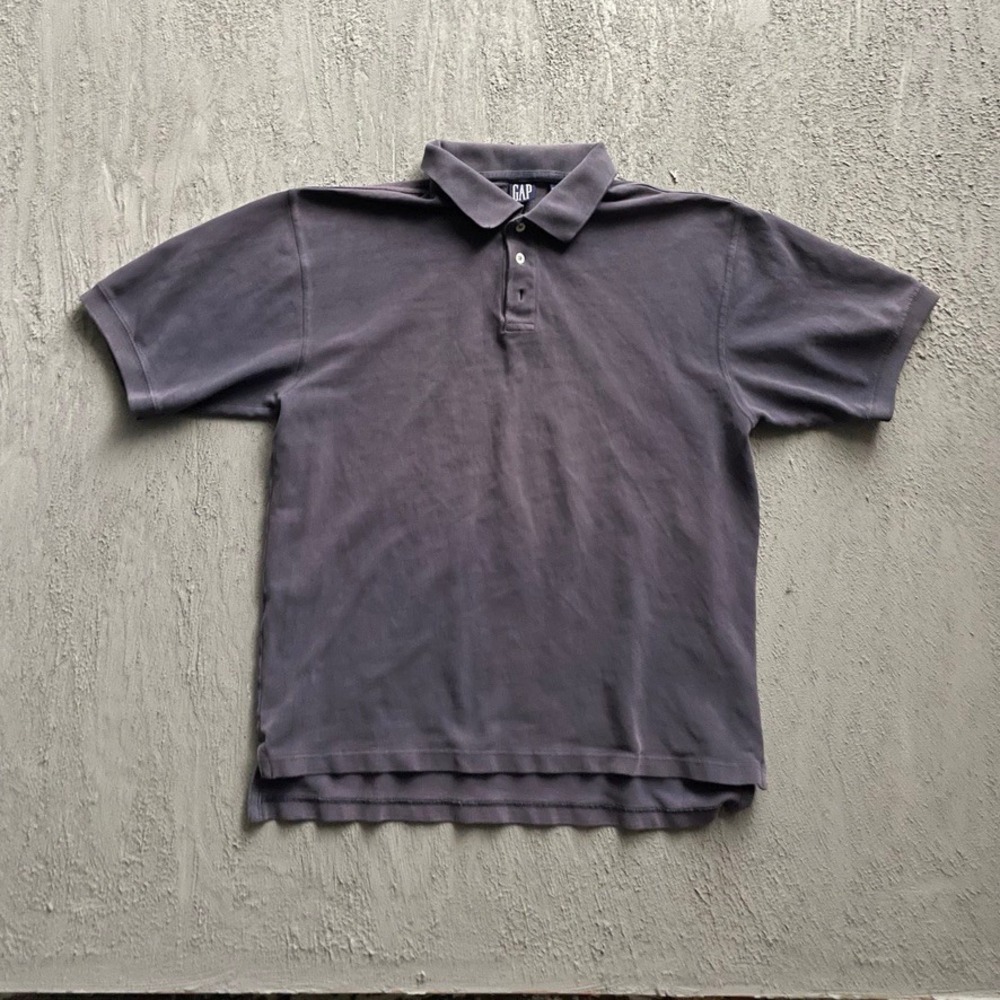 Vintage Pique Short Sleeve Polo Shirt Mens Medium Purple 90s